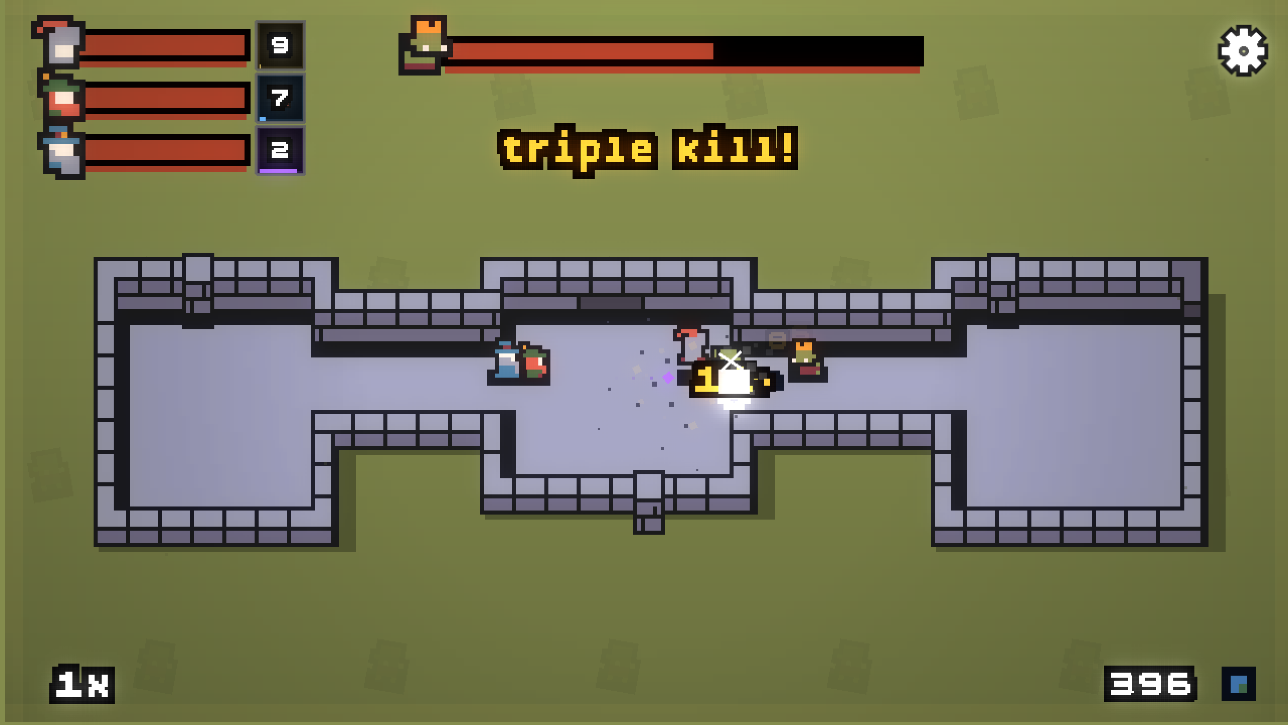 the goblin king, mid-fight in the holt