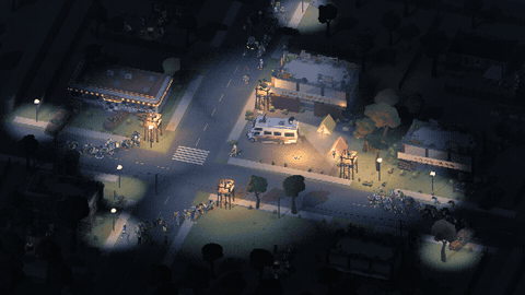 the whole town overrun, from the play camera